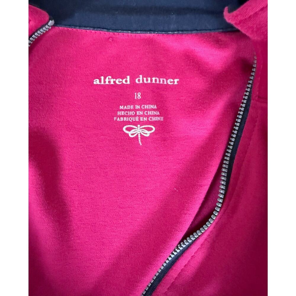 Alfred‎ Dunner Women Jacket Size 18 Pink Rhinestone Dragonfly - Picture 2 of 4